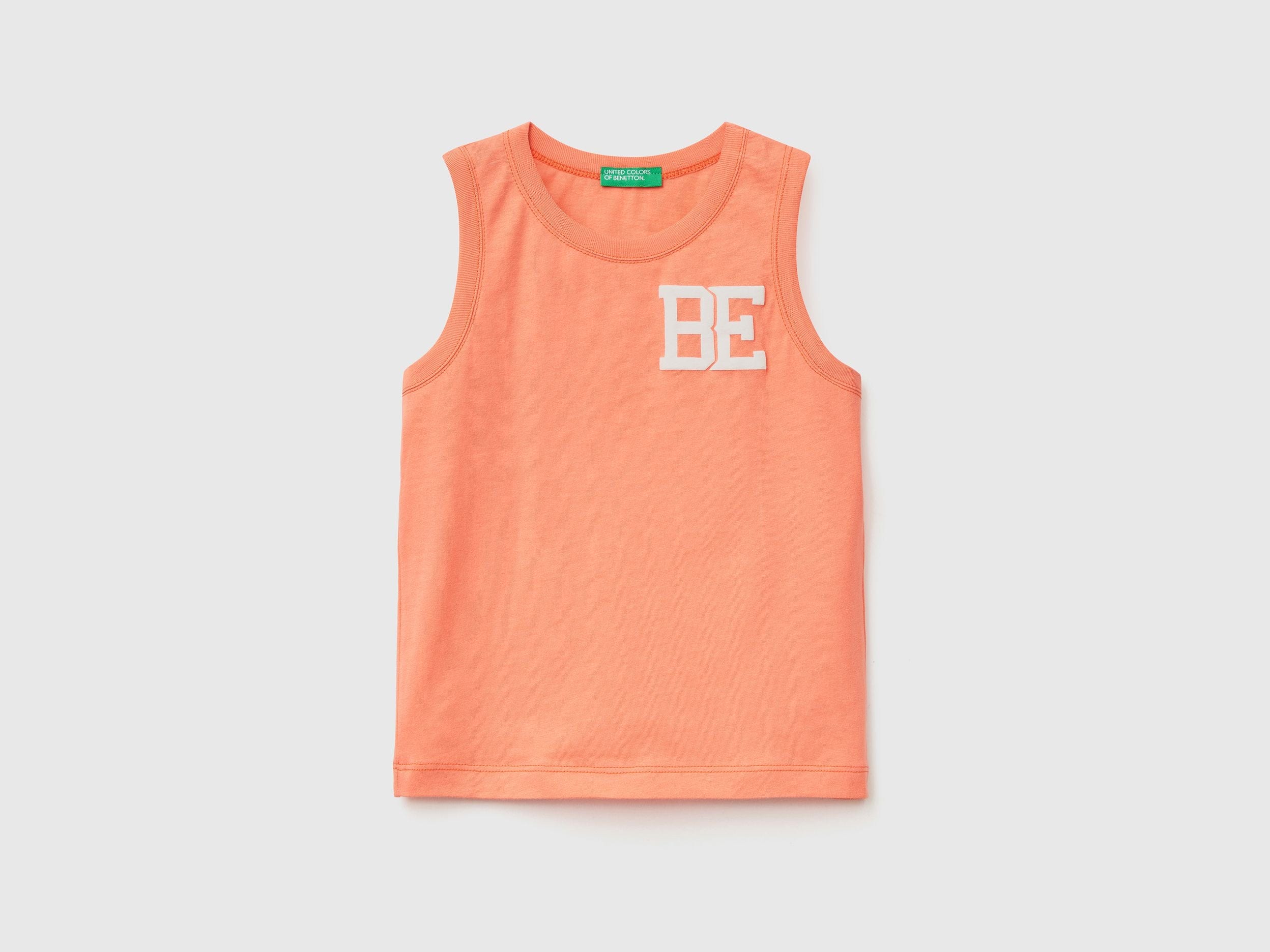 Tank top in 100% organic cotton with logo