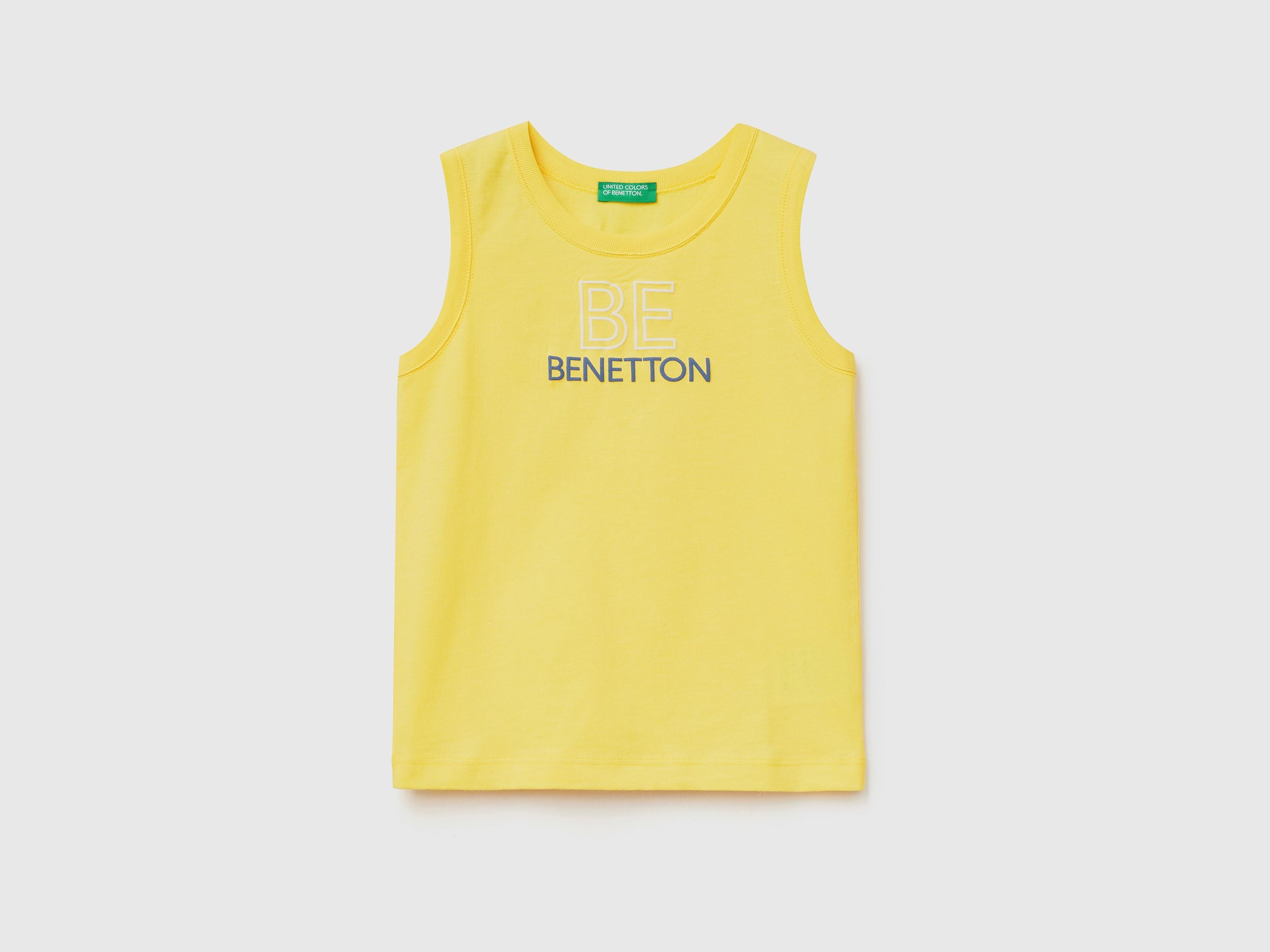 Tank top in 100% organic cotton with logo