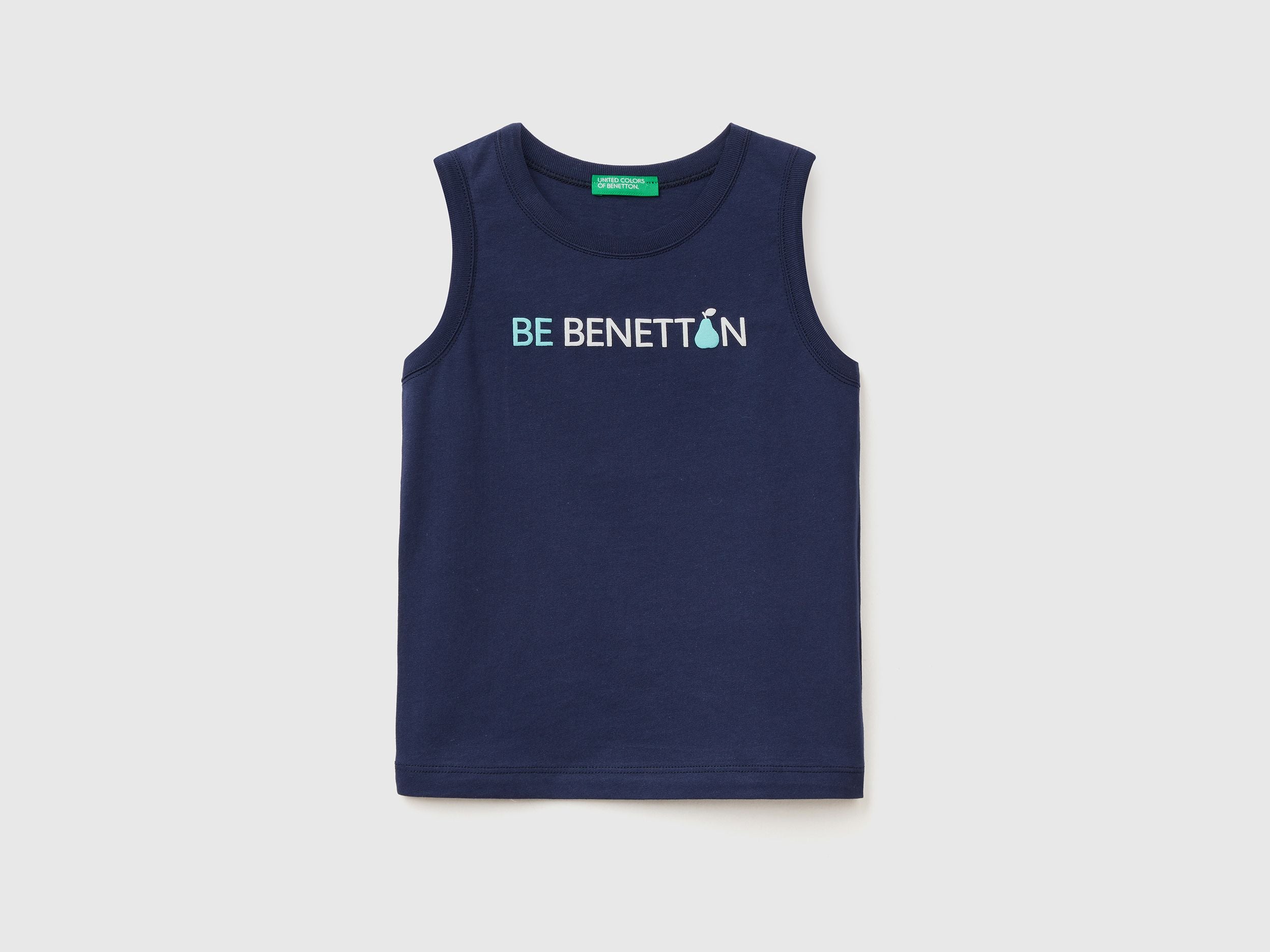 Tank top in 100% organic cotton with logo
