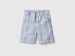 Check shorts in 100% cotton