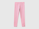 Leggings in stretch cotton with logo