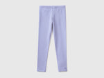Leggings in stretch cotton with logo