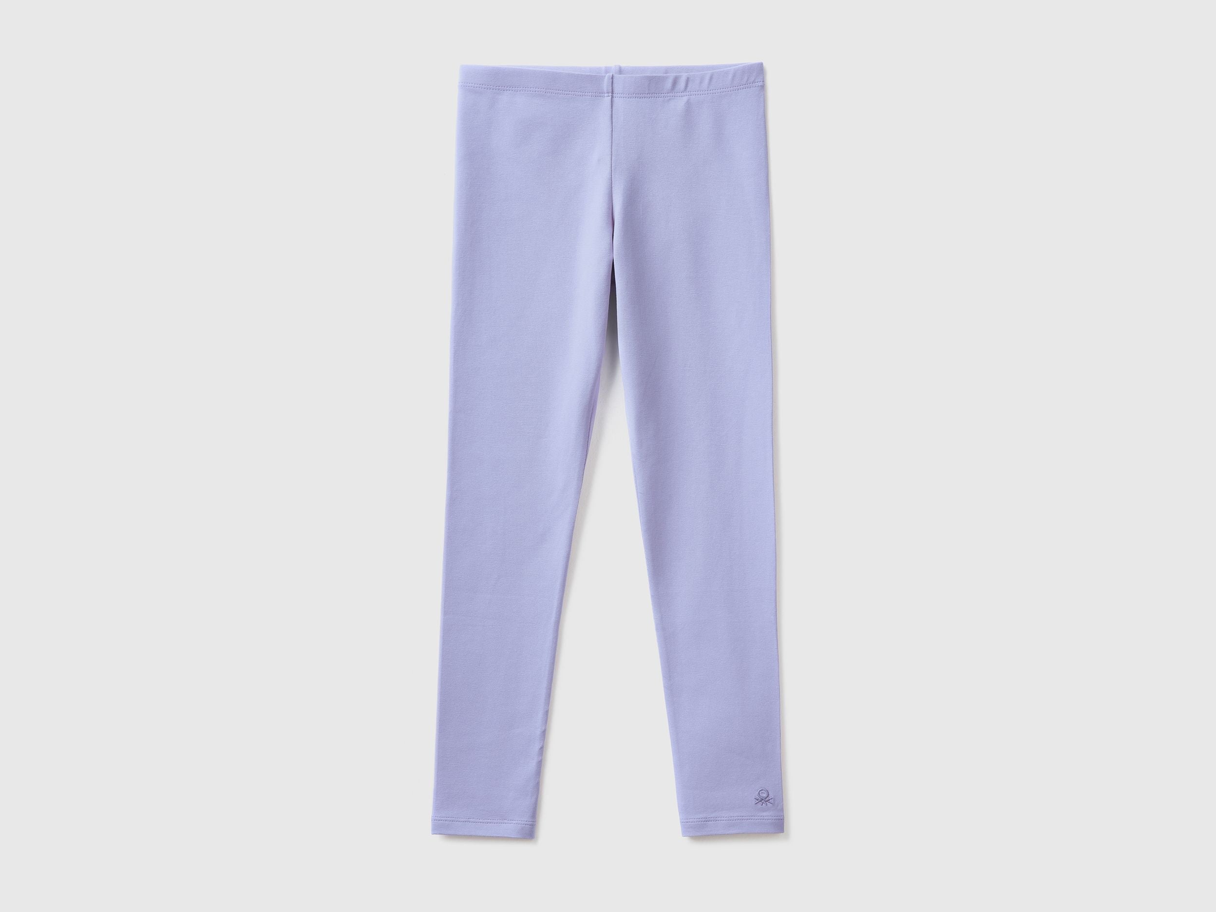 Leggings in stretch cotton with logo