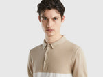 قميص بولو محبوك بألوان متعددة