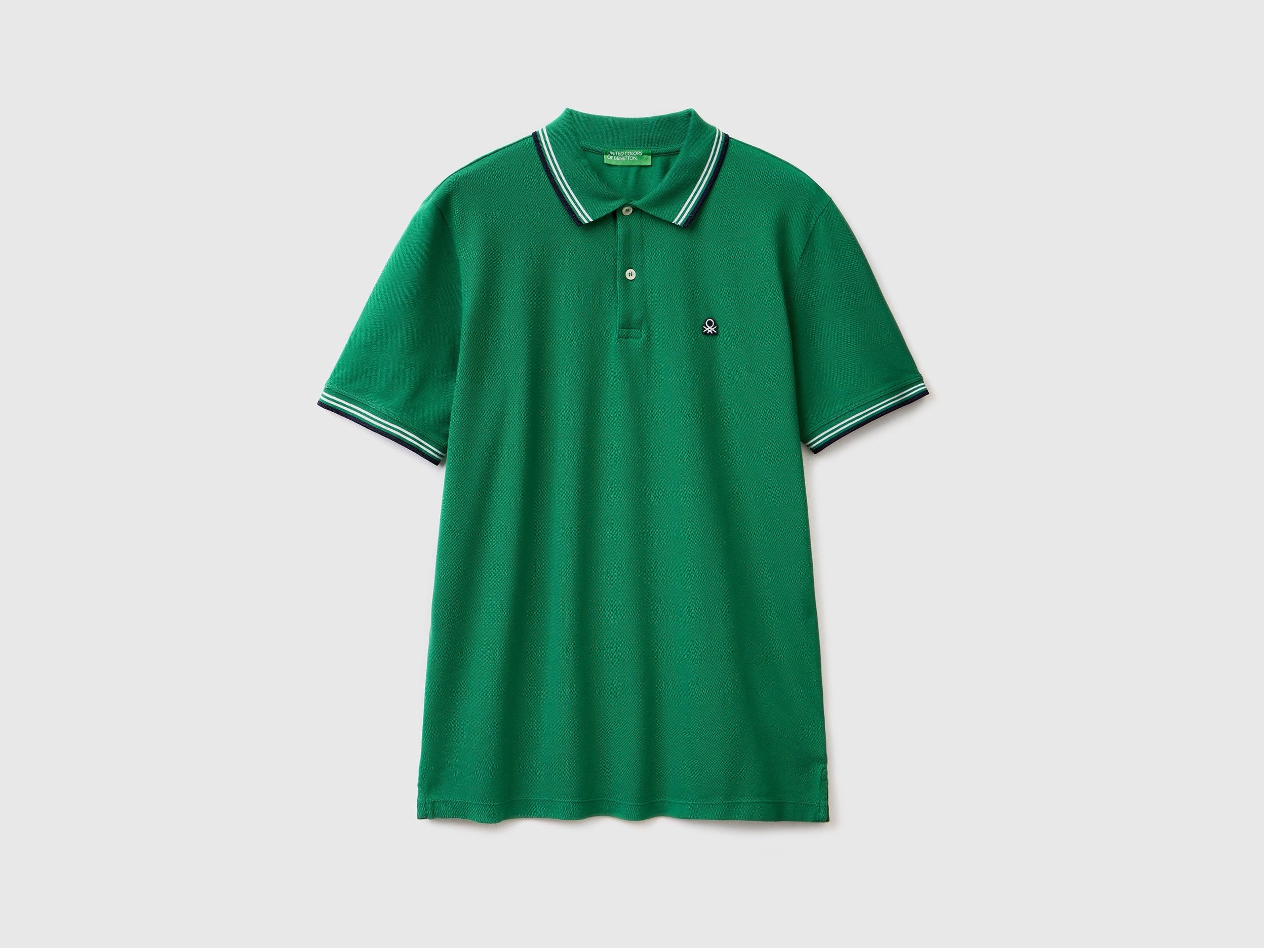 Short sleeve stretch cotton polo