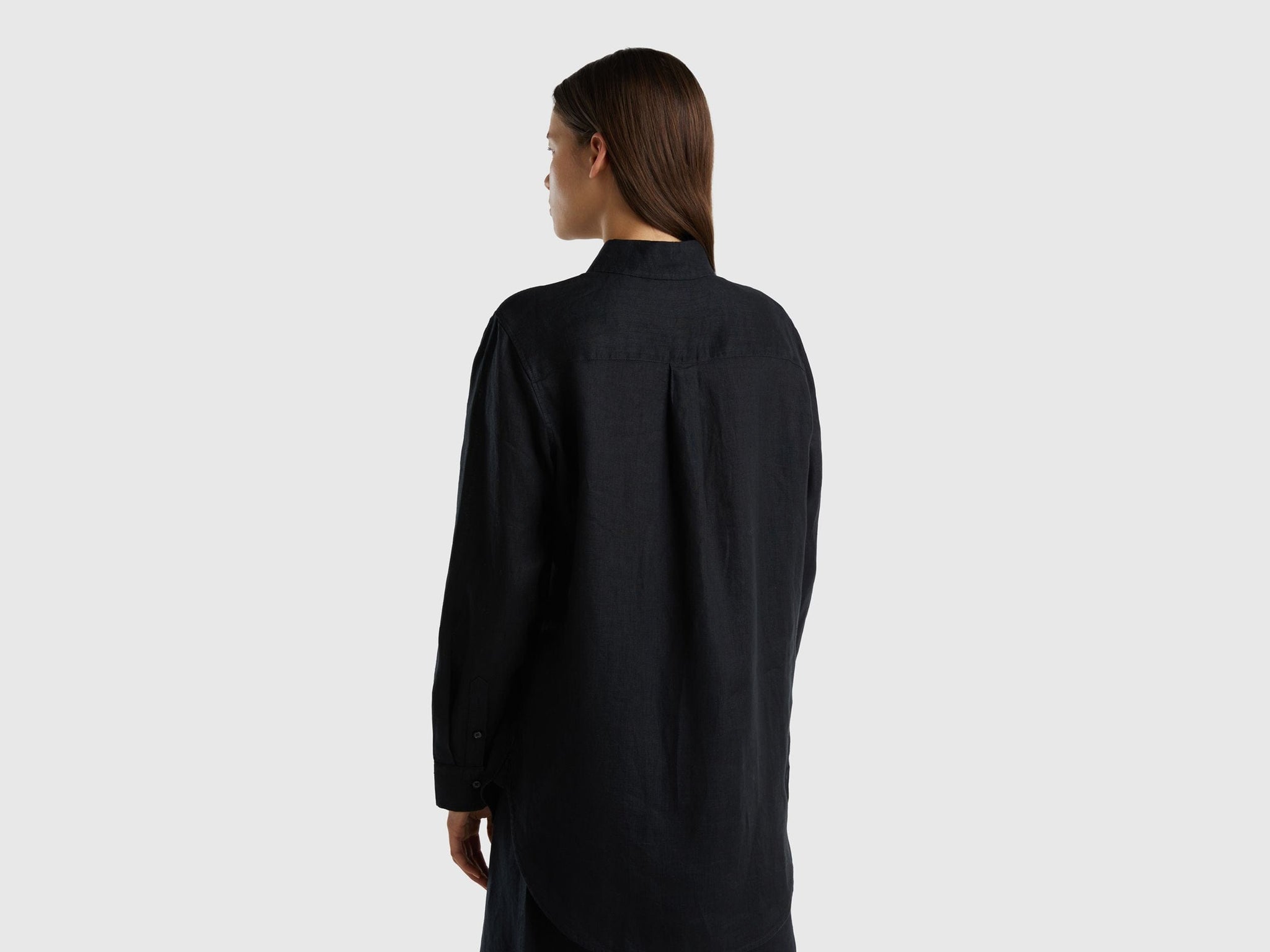 قميص طويل من الكتان الخالص