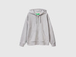 Zip-up hoodie in cotton