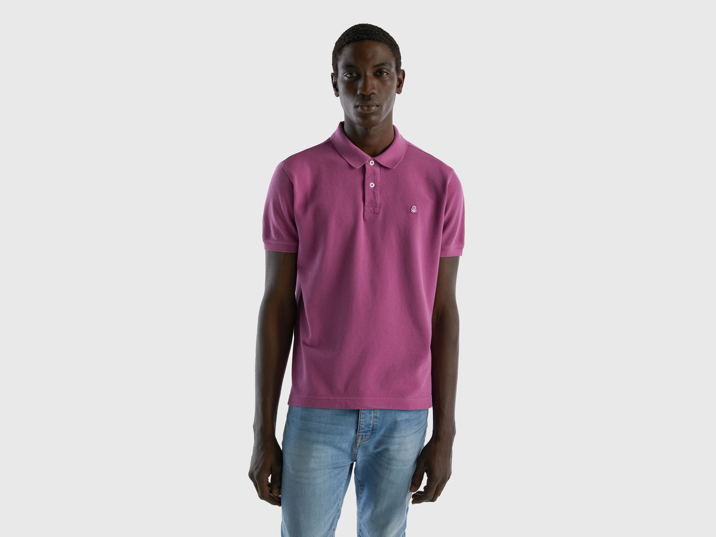 Short sleeve polo in 100% cotton