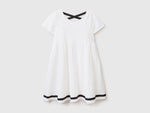 Short dress in stretch cotton