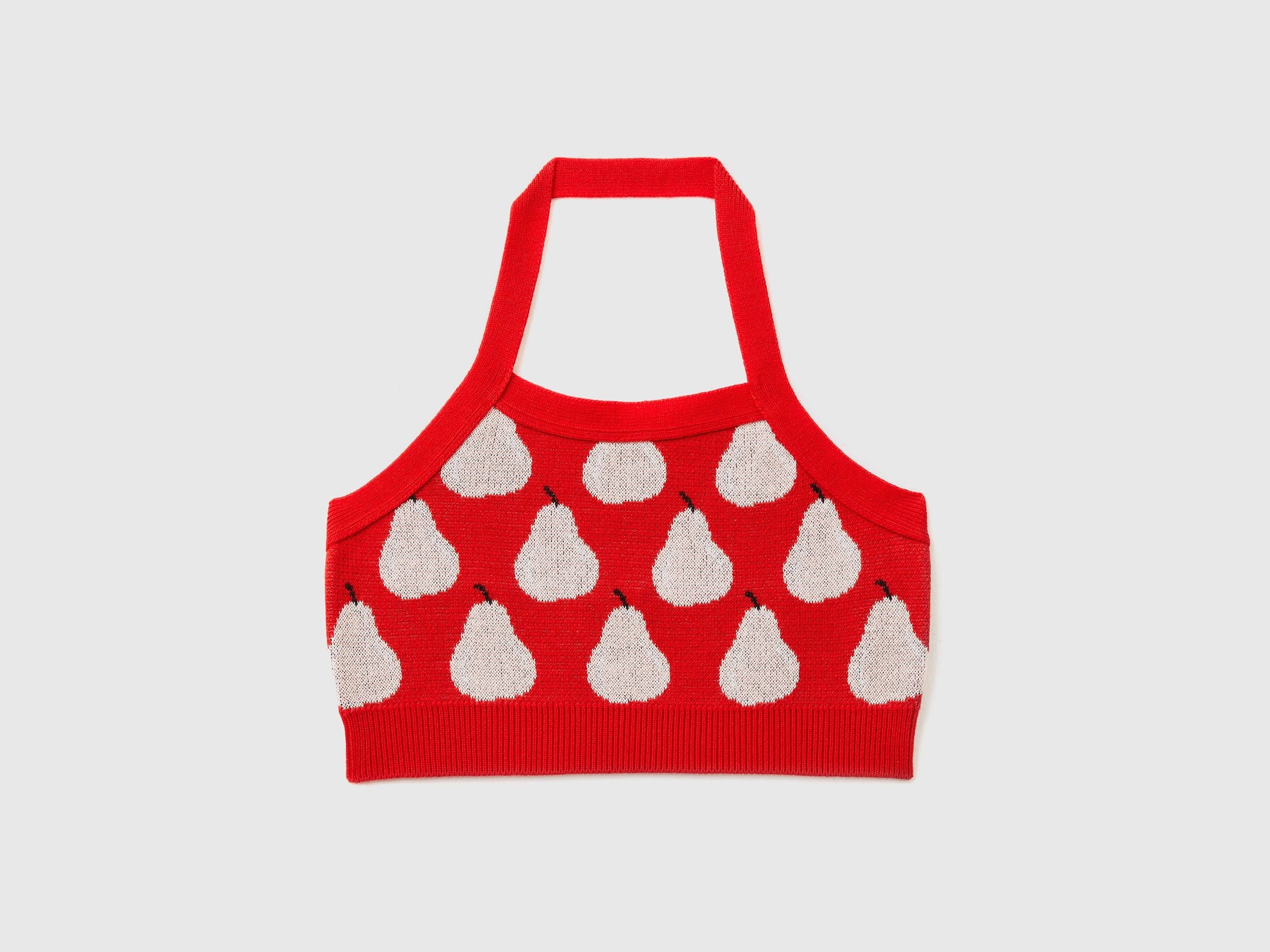 Crop top with fruit pattern