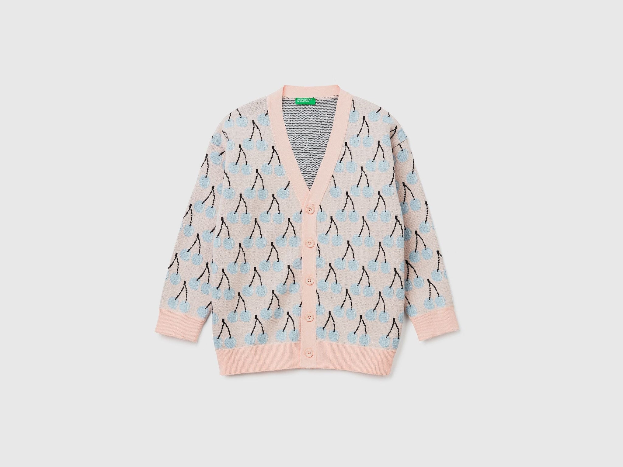 Cardigan with fruit pattern
