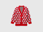 Cardigan with fruit pattern