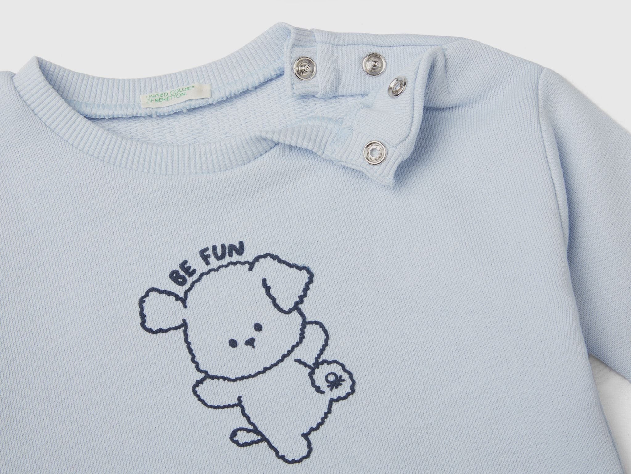 سويت شيرت ناعم من القطن العضوي مع طباعة