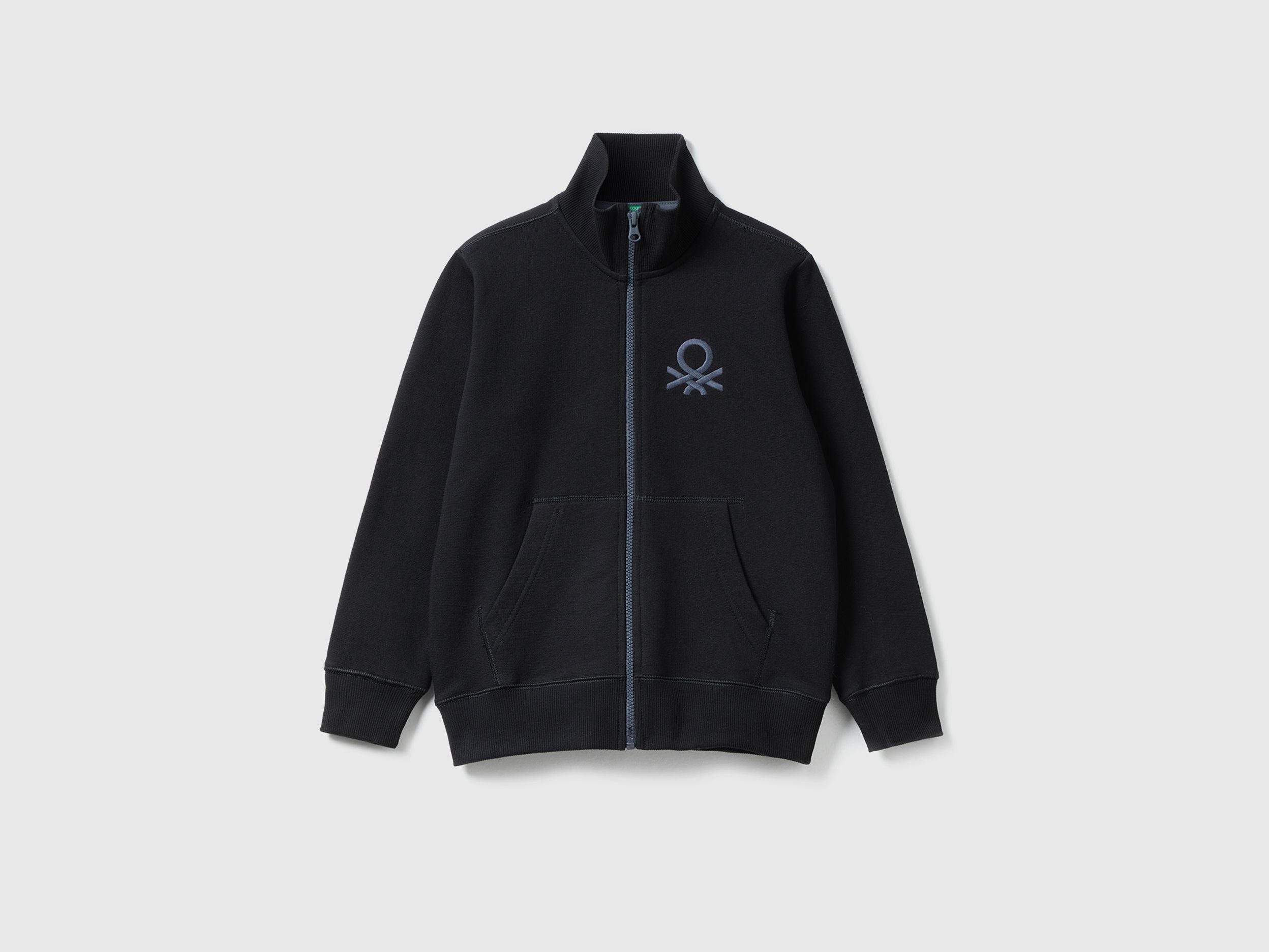 Pure cotton sweatshirt with zip