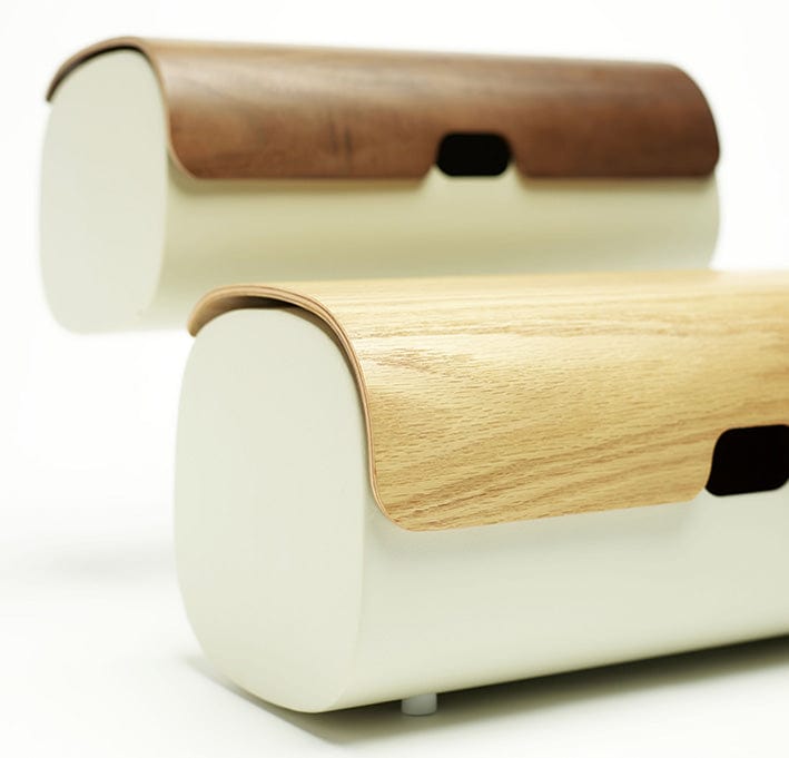 صندوق خبز معدني كليبانو من ليجنو آرت بغطاء من خشب الجوز المنحني BB-90W