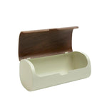 صندوق خبز معدني كليبانو من ليجنو آرت بغطاء من خشب الجوز المنحني BB-90W