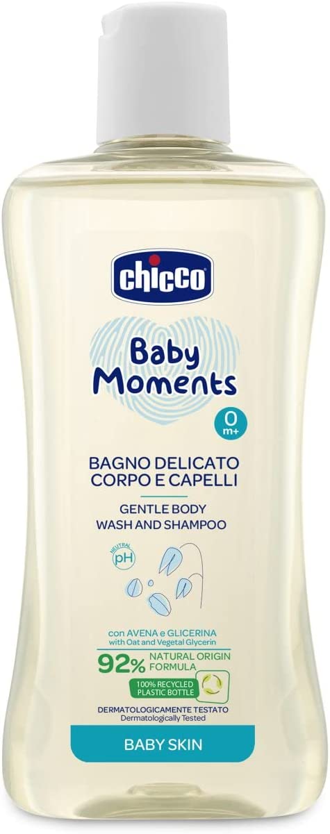 Chicco Baby Moments Gentle Body Wash and Shampoo - 200mL