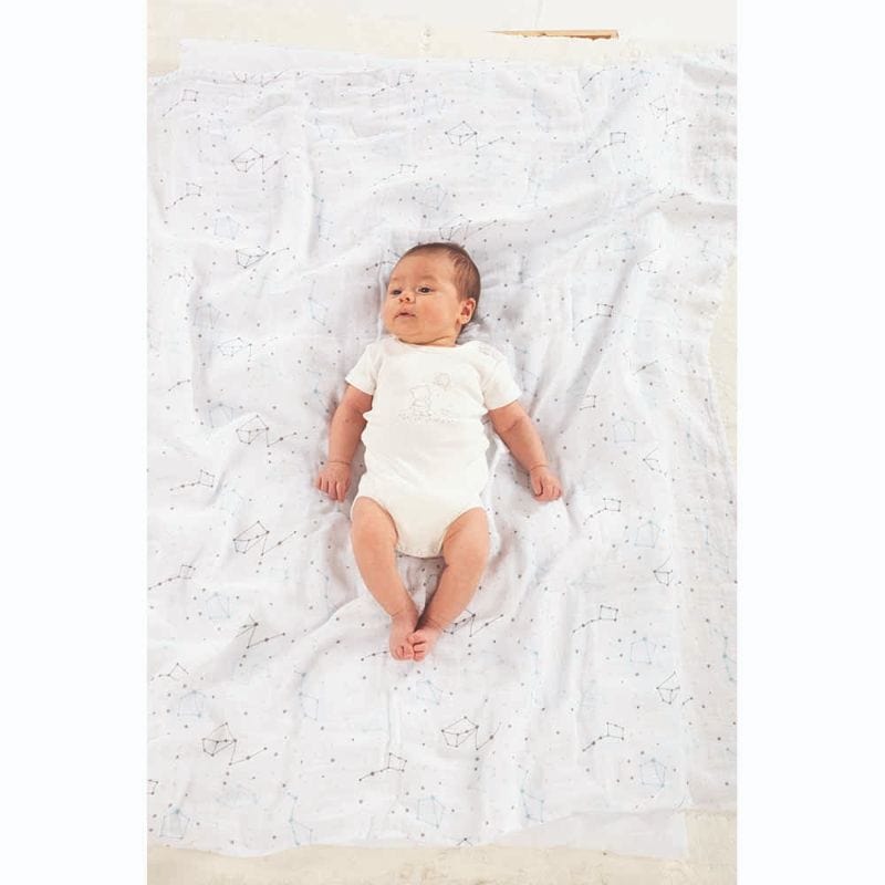 طقم قماطات مكون من قطعتين بتصميم دب وخروف رمادي