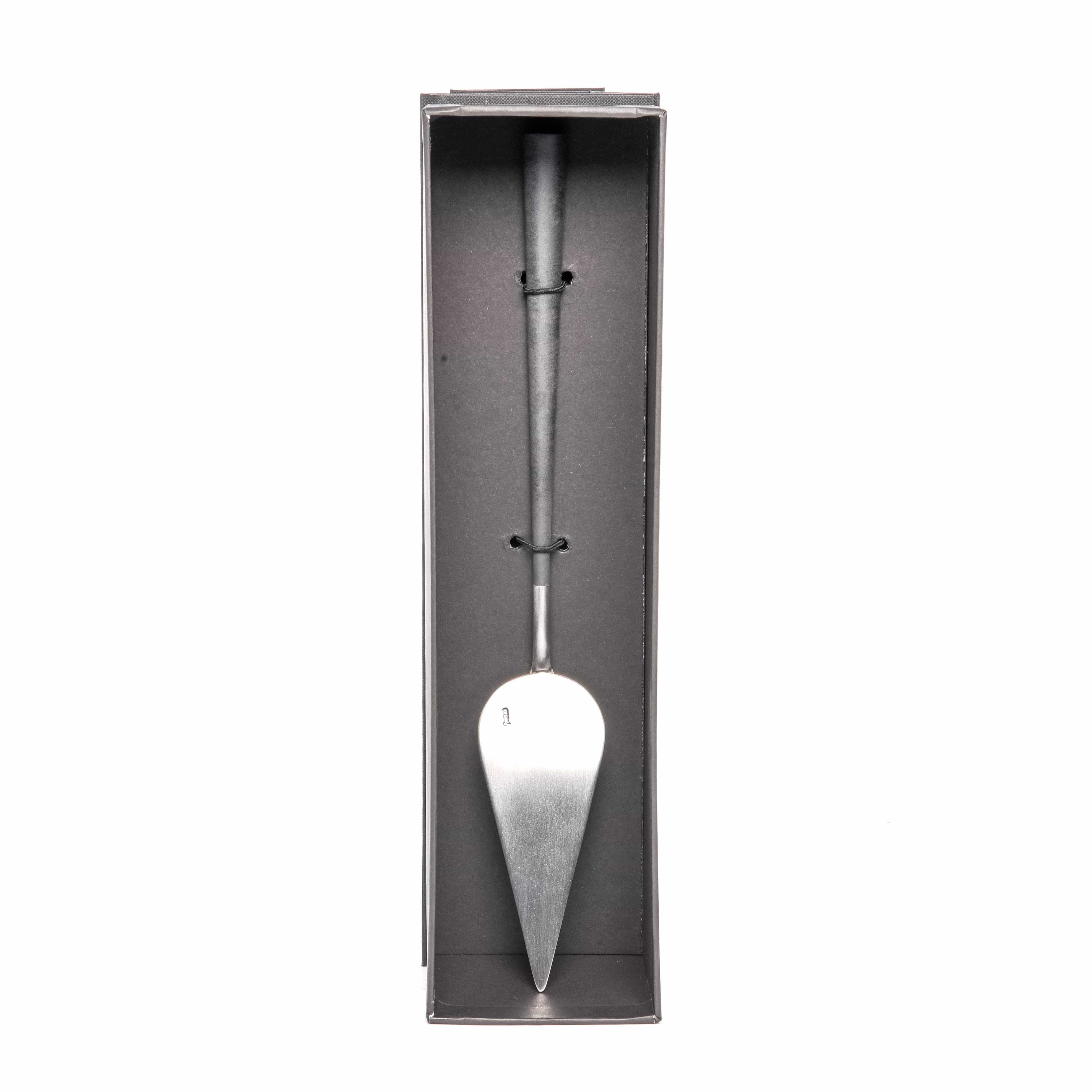 Belo Inox Neo Black With Brushed Silver - Cake Server - Gift Box