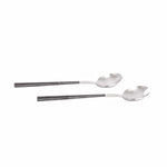 بيلو إينوكس نيو أسود مع فضي مصقول - طبق سلطة لشخصين - صندوق هدايا