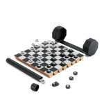 Umbra Rolz Chess/Checkers Set Black