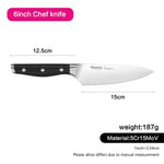 Fissman Coloured Non Stick Stainless Steel Chef Knife Black/Silver 6inch
