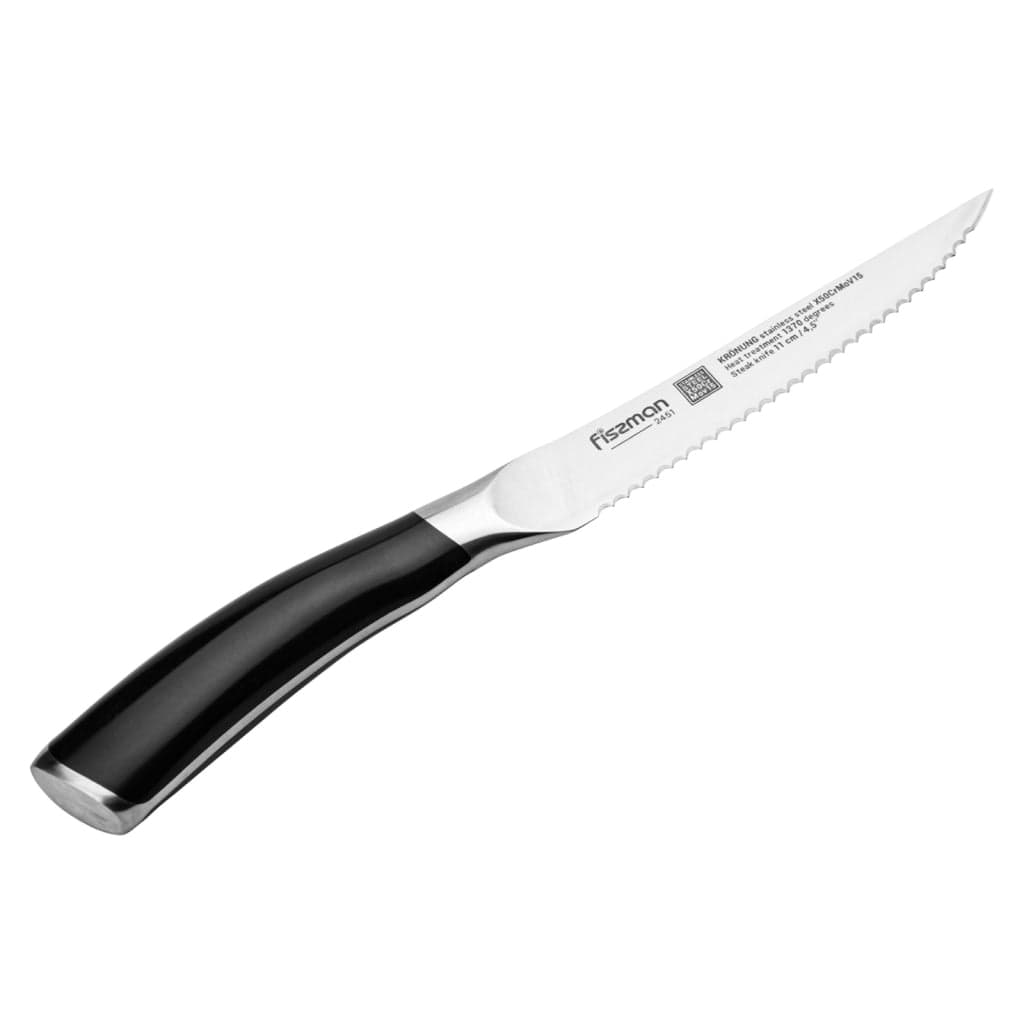 Fissman Steak Knife Kronung Black/Silver 4.5inch