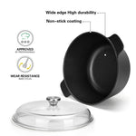 قدر فيسمان بمقابض وغطاء من سلسلة نومادا، 26×13 سم/5 لتر، أسود/شفاف