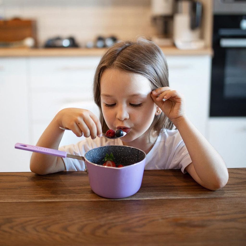 مقلاة صلصة فيسمان ميني شيف مع طلاء ألومنيوم غير لاصق وحجر لمس أسود/أرجواني 12 × 7 سم/0.7 لتر