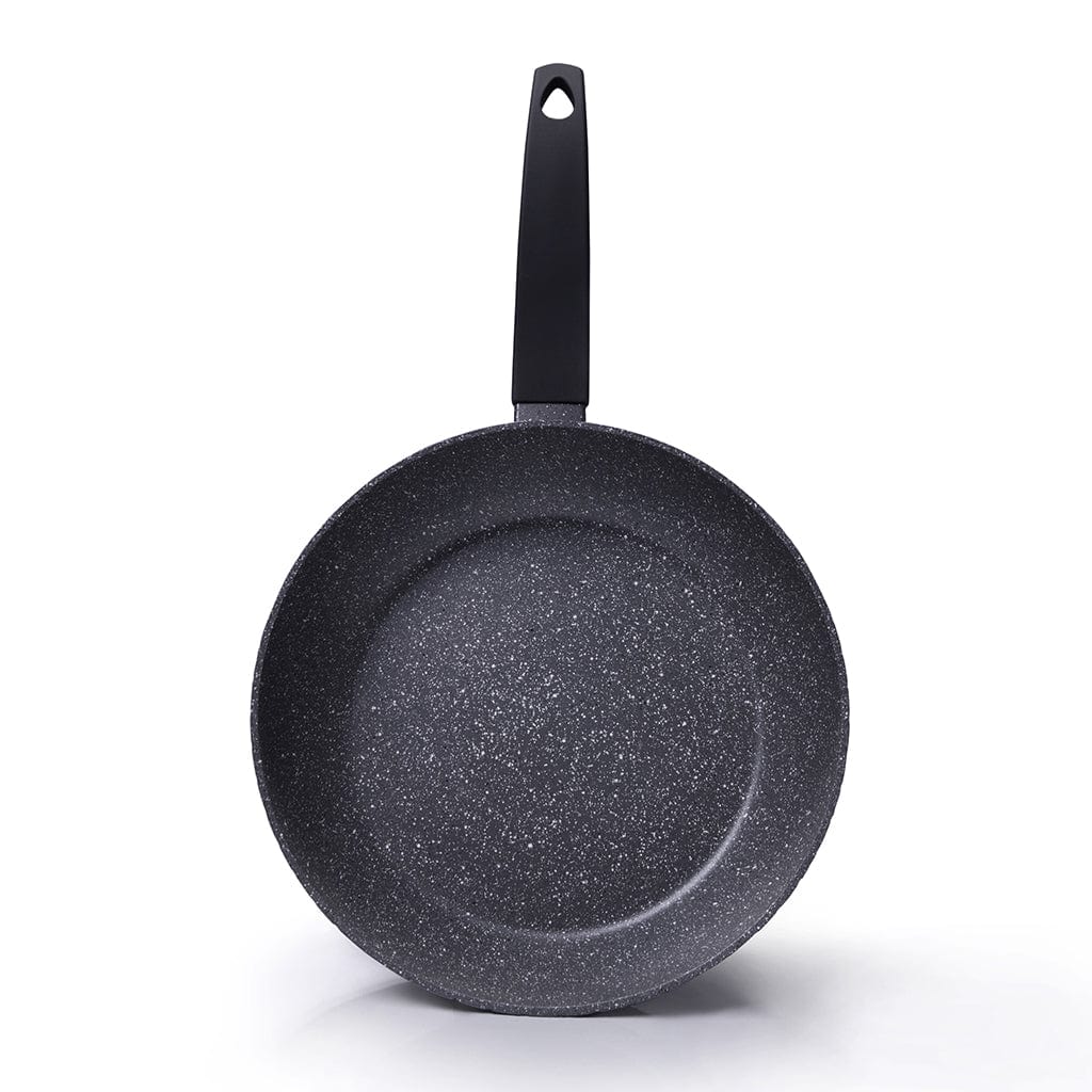 Fissman Frying Pan Sydney Stone Series Aluminum And Professional Non Stick Coating Platinum With Induction Bottom Black 28x5.7cm