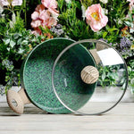 مقلاة ووك فيسمان مع غطاء من سلسلة ملاكيت من الألومنيوم باللون الأخضر 30×9 سم