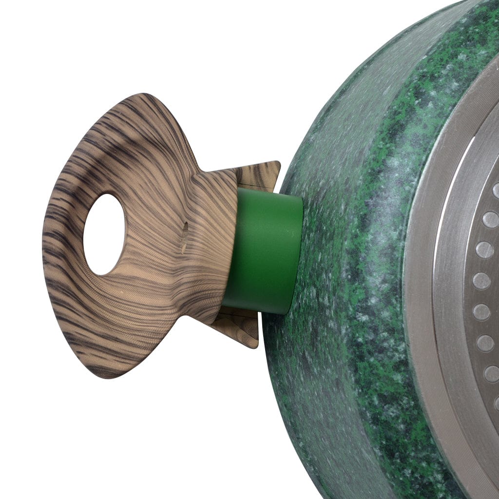 قدر فيسمان ستوك بوت ملاكيت 24×10.9 سم/4.7 لتر مع غطاء زجاجي وقاعدة حثية (ألومنيوم مع طلاء غير لاصق)