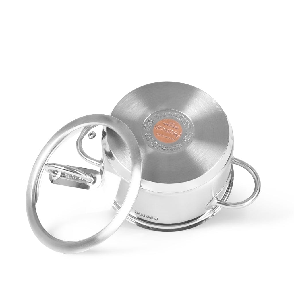 طاجن فيسمان بنيامين من الفولاذ المقاوم للصدأ مع غطاء فضي 18×10 سم