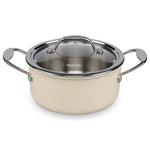 Fissman Brigitte Stainless Steel Saucepan With Lid Beige/Silver 18?8.5cm