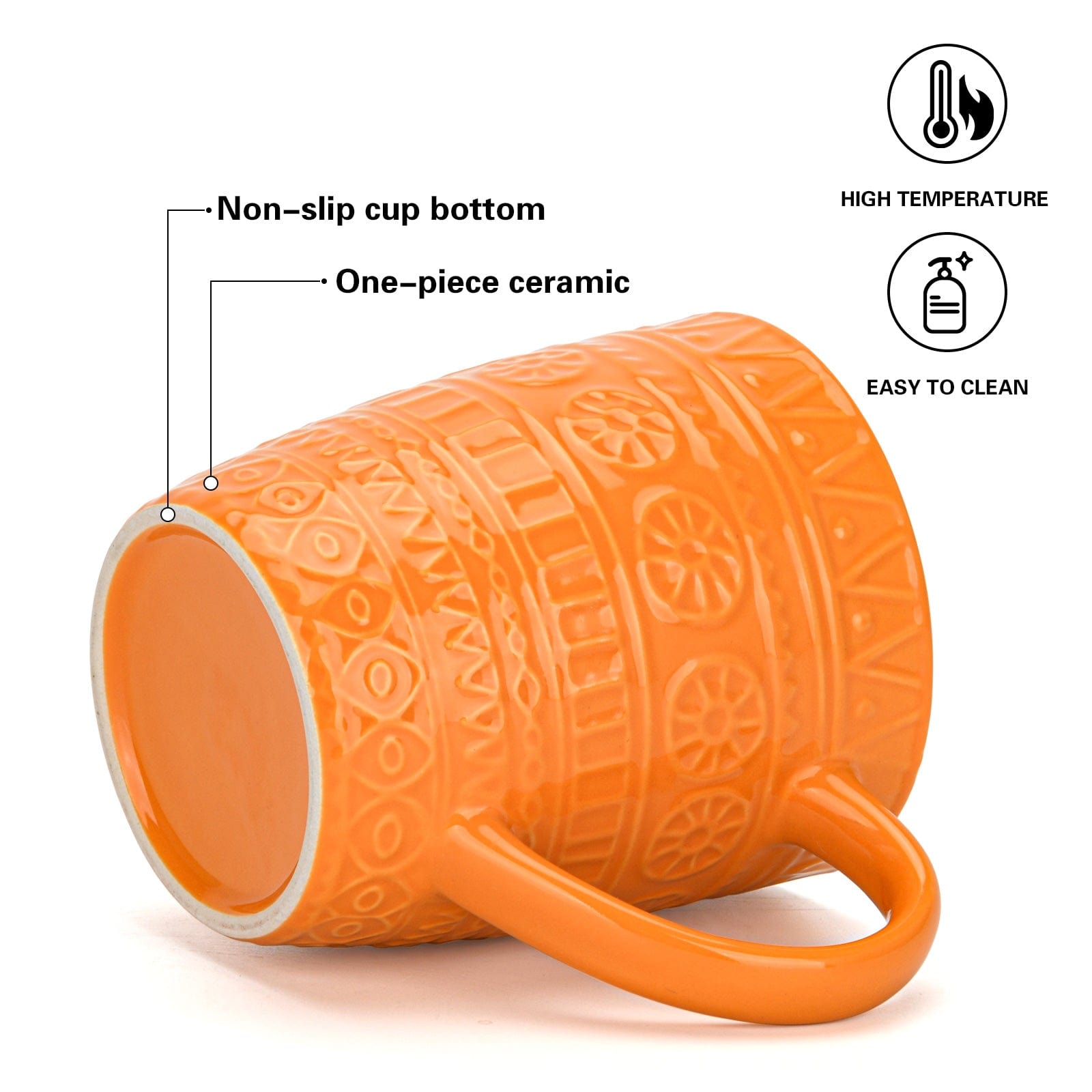 مجموعة أدوات مائدة فيسمان من 16 قطعة، سلسلة موتيف، برتقالية (سيراميك)