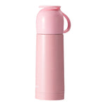 Fissman Portable Stainless Steel Vacuum Flask With Thermal Insulation Pink 350ml