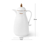 قارورة فيسمان بتصميم دلة عربية معزولة، لون أبيض، سعة 1000 مل