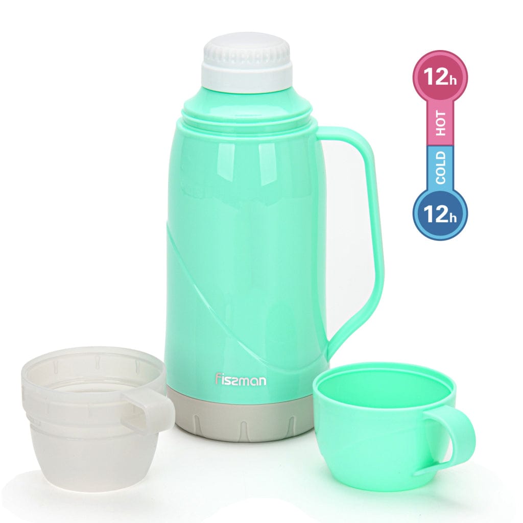 قارورة فيسمان الحرارية المفرغة من الهواء مع بطانة زجاجية خضراء 600 مل