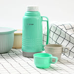 قارورة فيسمان المفرغة من الهواء مع بطانة زجاجية وحافظة بلاستيكية خضراء سعة 1000 مل