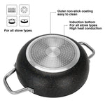 مقلاة ووك فيسمان برومو سيريز مع طلاء ألومنيوم غير لاصق 26×7.8 سم/3.3 لتر، لون أسود