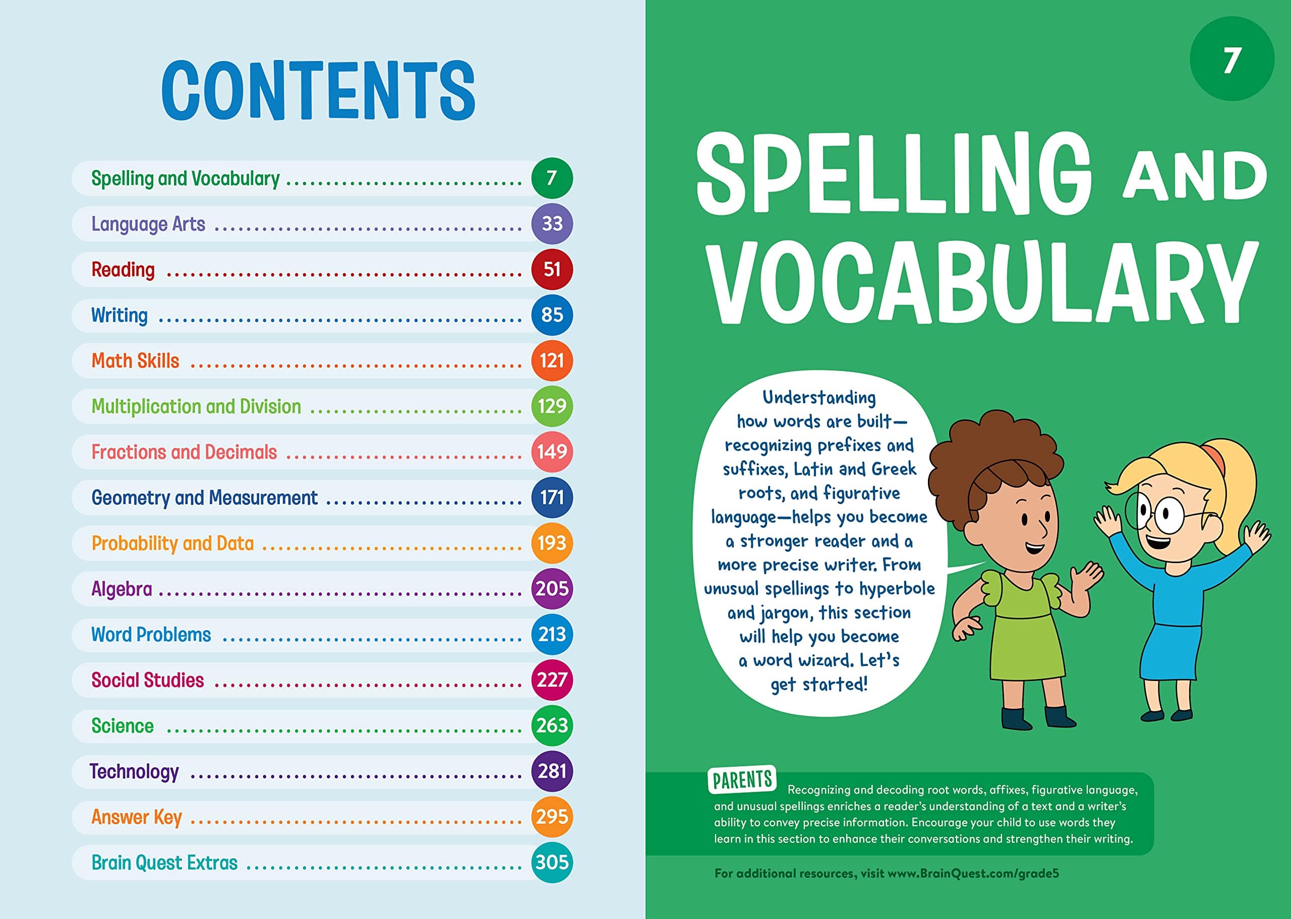 كتاب تمارين Brain Quest: الصف الخامس (الطبعة المنقحة)