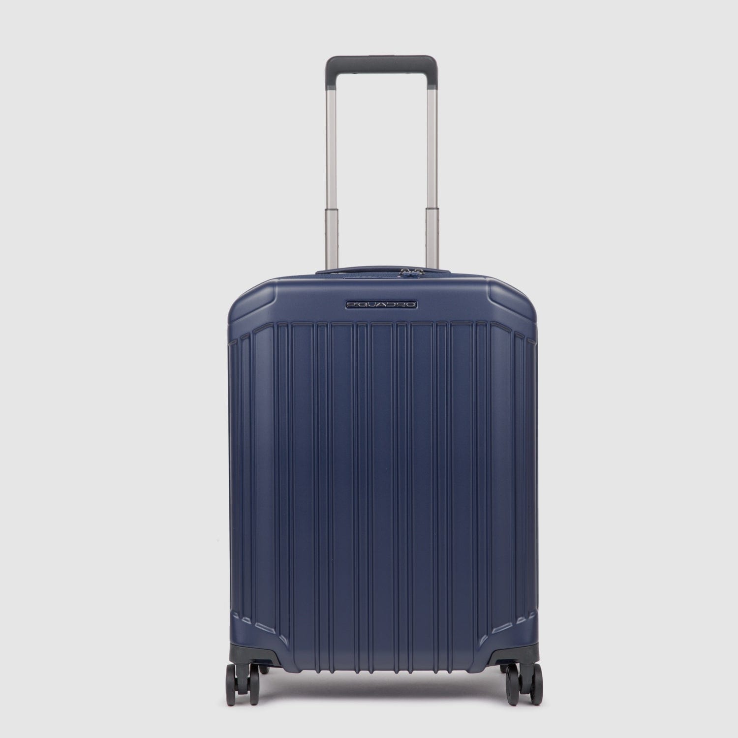 Piquadro PQ-LIGHT 55cm Ultra Slim Hardcase 4 Double Wheel Cabin Trolley Matt Blue - BV4425PQL/BLUO