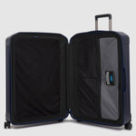 حقيبة بيكوادرو بي كيو لايت الصلبة، 75 سم، بأربع عجلات مزدوجة، وعربة تسجيل وصول كبيرة، بلون أزرق غير لامع - Bv4428Pql/Bluo