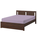 ملاءة سرير قطنية منزلية قطعة واحدة فائقة النعومة باللون الأرجواني الداكن