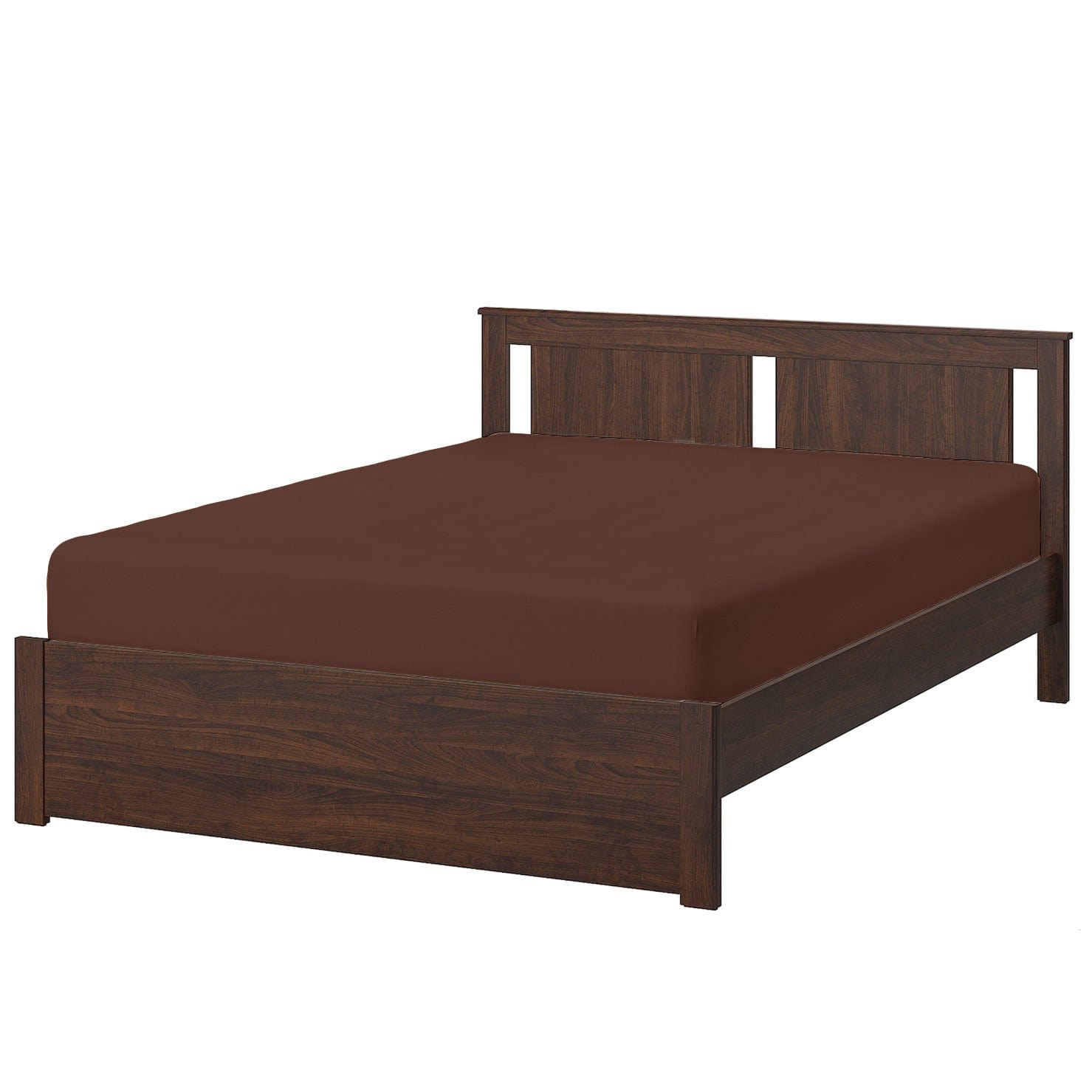 ملاءة سرير قطنية منزلية قطعة واحدة فائقة النعومة بلون بني شوكولاتة