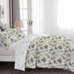 طقم لحاف قطني فاخر من 4 قطع من Cotton Home بنقشة High Summer Tropicals