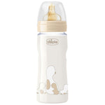 CHICCO ORIGINAL TOUCH FEEDING BOTTLE 330ML ADJUSTABLE FLOW 4M+ LATEX NEUTRAL