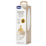 زجاجة رضاعة أصلية من تشيكو، سعة 330 مل، تدفق قابل للتعديل، من عمر 4 أشهر فما فوق، مصنوعة من مادة اللاتكس المحايدة