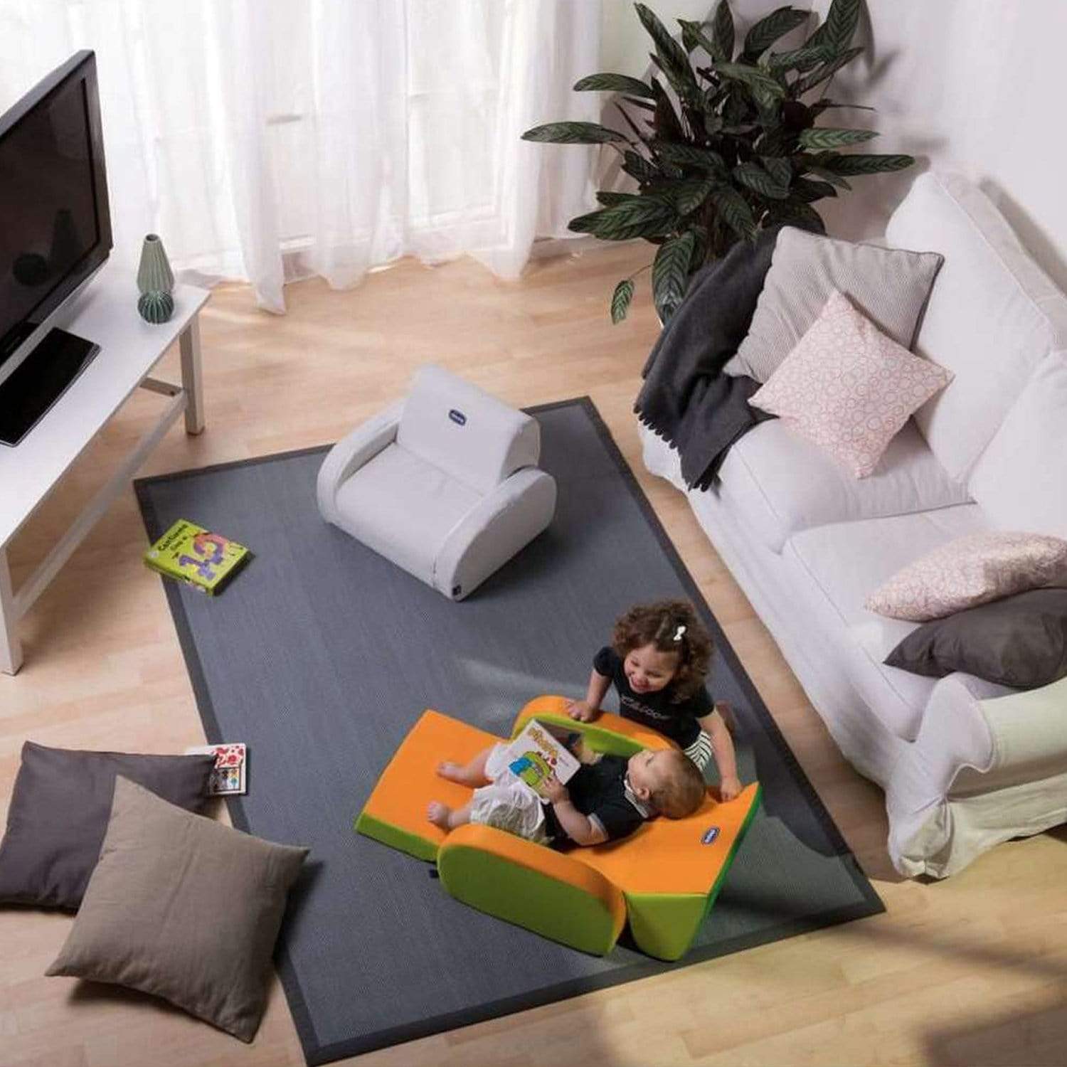 كرسي بذراعين ملتوٍ (3 تكوينات) أحمر