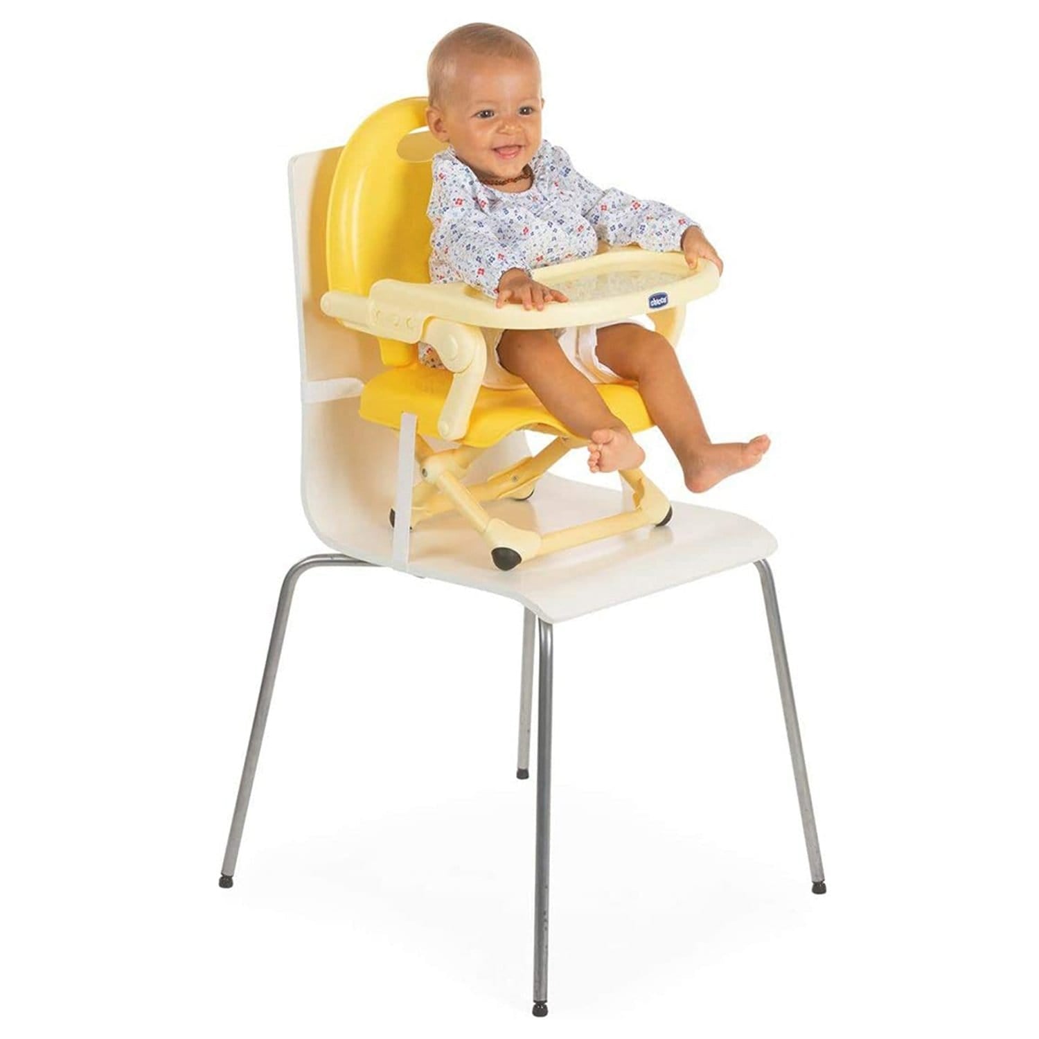 مقعد معزز للوجبات الخفيفة من تشيكو بوكيت، من عمر 6 أشهر إلى 3 سنوات، لون زعفراني